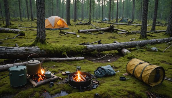 Aventure camping sauvage nature sauvage